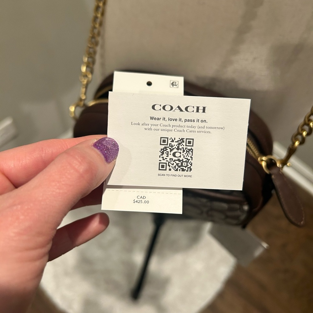 ✨Coach (NWT) Small Camera Bag In Signature Jacquard With Quilting✨ - Picture 7 of 13